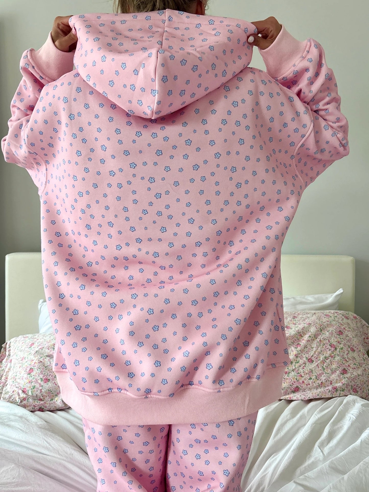 Sunkissed Coconut Pink & Blue Floral Sweatshirt